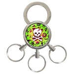 Deathrock Skull & Crossbones 3-Ring Key Chain