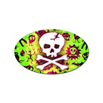 Deathrock Skull & Crossbones Sticker (Oval)
