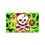 Deathrock Skull & Crossbones Sticker (Rectangular)