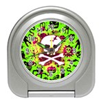 Deathrock Skull & Crossbones Travel Alarm Clock