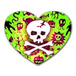 Deathrock Skull & Crossbones Mousepad (Heart)
