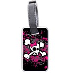 Girly Skull & Crossbones Luggage Tag (two sides)