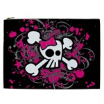 Girly Skull & Crossbones Cosmetic Bag (XXL)