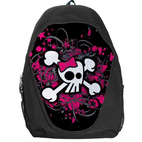 Girly Skull & Crossbones Backpack Bag from mytees Front