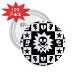 Gothic Punk Skull 2.25  Button (100 pack)