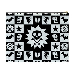 Gothic Punk Skull Cosmetic Bag (XL) from mytees Back
