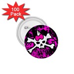 Punk Skull Princess 1.75  Button (100 pack) 