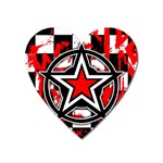 Star Checkerboard Splatter Magnet (Heart)