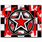 Star Checkerboard Splatter Canvas 8  x 10 