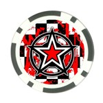 Star Checkerboard Splatter Poker Chip Card Guard (10 pack)