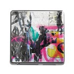 Graffiti Grunge Memory Card Reader with Storage (Square)