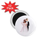 Bride and Groom 1.75  Magnet (10 pack) 