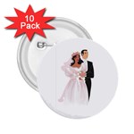 Bride and Groom 2.25  Button (10 pack)