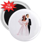 Bride and Groom 3  Magnet (10 pack)