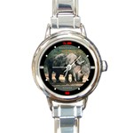 Rhinoceros (Symbol of Power) - Quality Round Italian Charm Watch