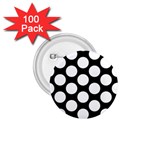 Black And White Polkadot 1.75  Button (100 pack)