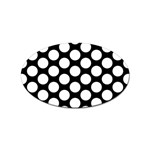 Black And White Polkadot Sticker 10 Pack (Oval)