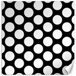 Black And White Polkadot Canvas 12  x 12  (Unframed)