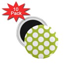 Spring Green Polkadot 1.75  Button Magnet (10 pack)