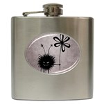 Evil Flower Bug Vintage Hip Flask