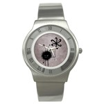 Evil Flower Bug Vintage Stainless Steel Watch (Slim)