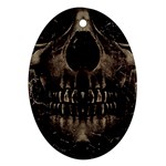 Skull Poster Background Oval Ornament