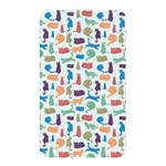 Blue Colorful Cats Silhouettes Pattern Memory Card Reader