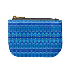 Stunning Luminous Blue Micropattern Magic Mini Coin Purse from mytees Front