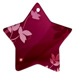 Pink Flower Art Ornament (Star)