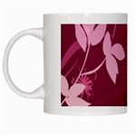 Pink Flower Art White Mug
