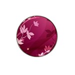 Pink Flower Art Hat Clip Ball Marker (4 pack)