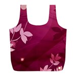 Pink Flower Art Full Print Recycle Bag (L)