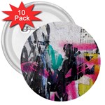 Graffiti Grunge 3  Button (10 pack)