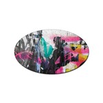 Graffiti Grunge Sticker Oval (10 pack)