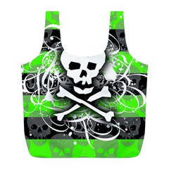 Deathrock Skull Full Print Recycle Bag (L) from mytees Front