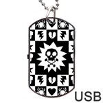 Gothic Punk Skull Dog Tag USB Flash (One Side)