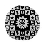 Gothic Punk Skull Standard 15  Premium Flano Round Cushion 