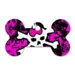 Punk Skull Princess Dog Tag Bone (One Side)