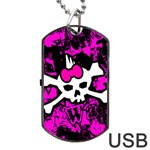 Punk Skull Princess Dog Tag USB Flash (One Side)