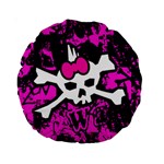 Punk Skull Princess Standard 15  Premium Round Cushion 