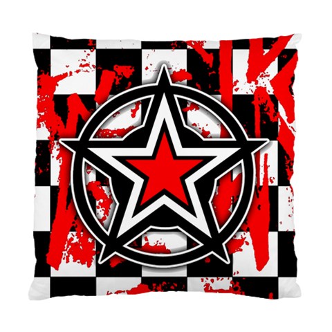 Star Checkerboard Splatter Standard Cushion Case (Two Sides) from mytees Front