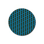 0059 Comic Head Bothered Smiley Pattern Rubber Coaster (Round) 
