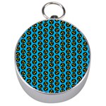0059 Comic Head Bothered Smiley Pattern Silver Compasses