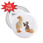 Kitten in an egg with chick 2.25  Button (100 pack)