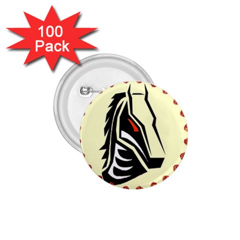 Horse head 1.75  Button (100 pack)  from mytees Front