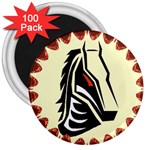 Horse head 3  Magnet (100 pack)