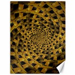 Spiral Symmetry Geometric Pattern Black Backgrond Canvas 36  x 48 