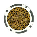 Spiral Symmetry Geometric Pattern Black Backgrond Poker Chip Card Guard