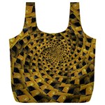 Spiral Symmetry Geometric Pattern Black Backgrond Full Print Recycle Bag (XXL)