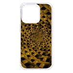 Spiral Symmetry Geometric Pattern Black Backgrond iPhone 14 Pro TPU UV Print Case